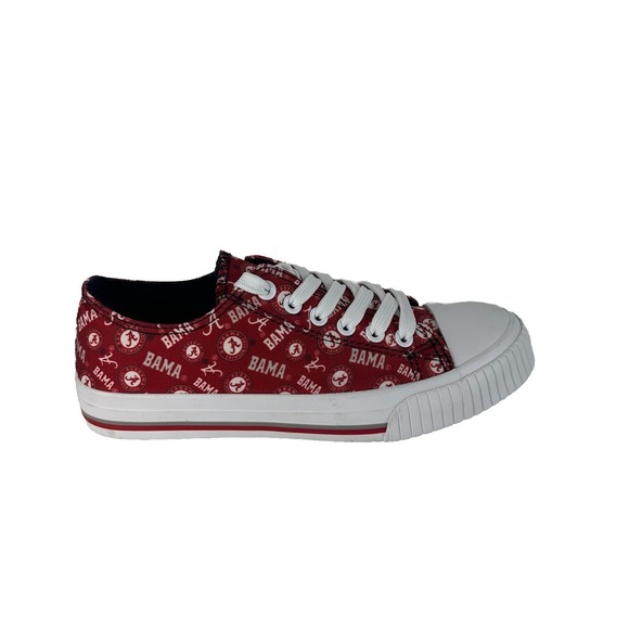 Alabama Roll Tide Canvas Lace Up Tennis Shoes Cap Toe Foco Womens 7 Mens 5.5 - Picture 3 of 11